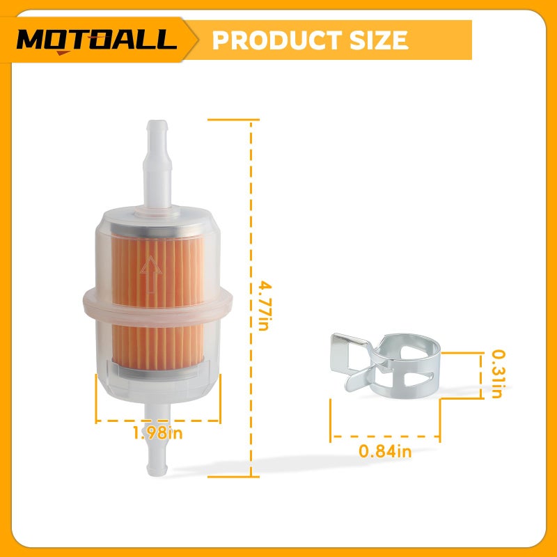 MOTOALL فلتر وقود MOTOALL 24 050 13-S 15 ميكرون لكوهلر CH20S - CH25S، CH670S CH730S CH750S LH640S LH685S LH690S LH750S LH755S، من SV720S إلى SV740S محرك 4 عبوات - Image 3